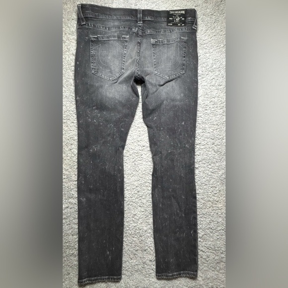 True Religion Jeans Mens 38 Rocco Relaxed Skinny Distressed Holes Streetwear - Picture 5 of 5